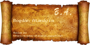 Bogdán Atanázia névjegykártya